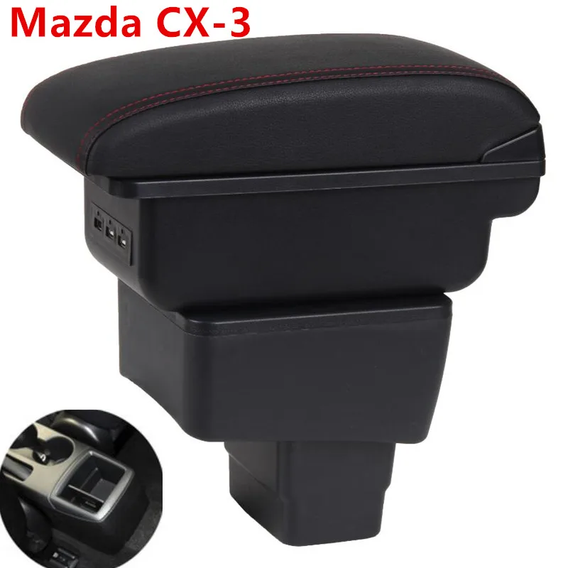 

For Mazda CX-3 Armrest Box Mazda CX-3 CX3 2014-2019 Universal Car Central Armrest Storage Box accessories