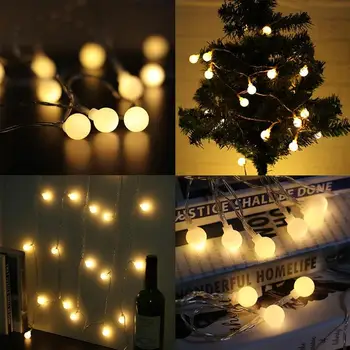 

1.5M 3M 6M Fairy Garland LED Ball String Lights Chrismtas Bulb Fairy String Decorative Lights for home Wedding Party Decoration