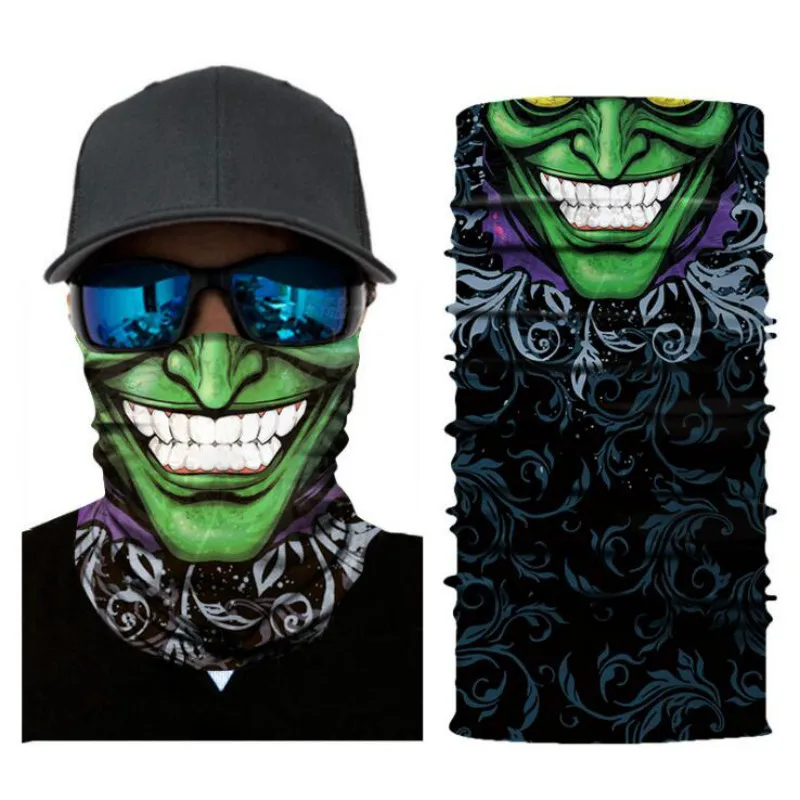 

Cycling Motorcycle Head Scarf Neck Warmer Skull Face Mask Ski Balaclava Headband Mask Scary halloween Face Shield Outdoor