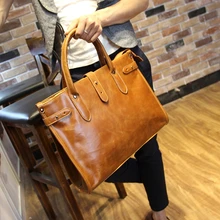 2016 man commercial male handbag PU leather shoulder men’s casual bag pu leather briefcase Free shipping