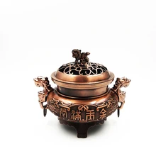 Мини Сплав с крышкой Ssangyong Копченый курильница для украшения дома и офиса семейный зал для поклонения Будды Артикул S