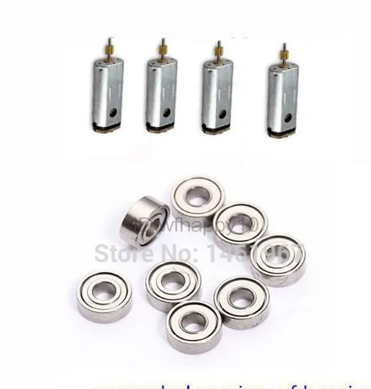 

Original Wltoys V666 V353 V262 V333 V323 Remote Control Drone Spare Parts 4pcs Motor 8pcs upgraded version bearing parts kit