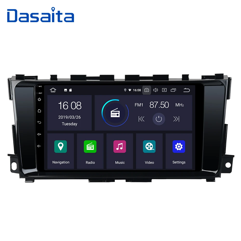 

Dasaita Autoradio 1 Din Car Multimedia Player Android 9.0 GPS Navigation System with 9" Screen for Nissan Altima Teana 2013-14