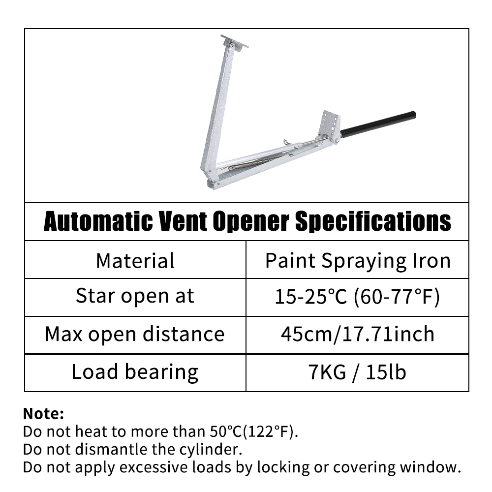 Автоматическая открывалка для вентиляционного отверстия теплица поворотная ручка окна открывалка для вентиляционного отверстия термочувствительный распылитель краски железа один весенний вентиляционный открывалка