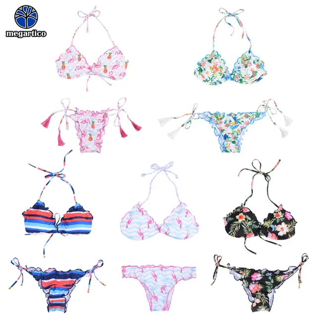 {Excellent|Wonderfull|Very Good|Very Recommended} Bikini 2019 xl swimming suit for women sexy string lady swimsuit bikini set brazilian sexy bandeau swim flower flamingo Cheap Offers