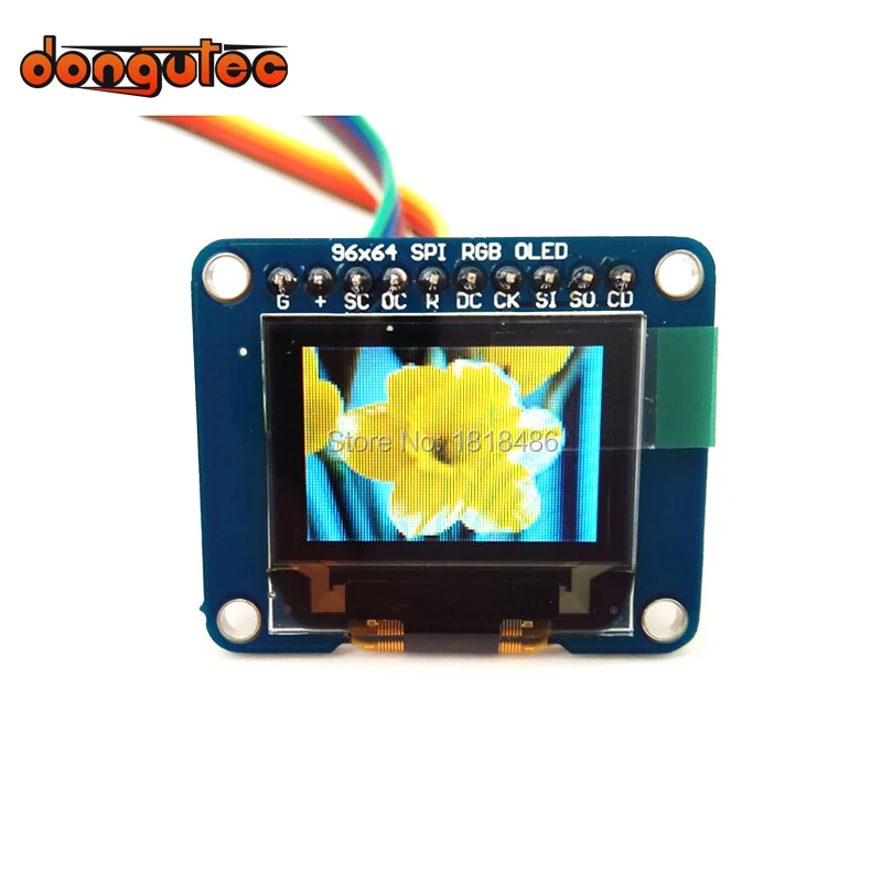 

0.95 inch 96X64 RGB SSD1331 Drive IC OLED Breakout Board - 16-bit (Full) Color w/microSD holder