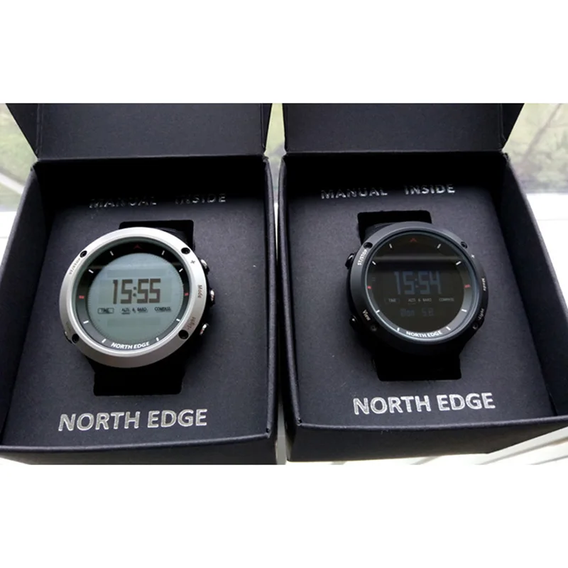 Мужские часы цифровые спортивные NORTHEDGE мужские s светодиодный нейлоновые relogio