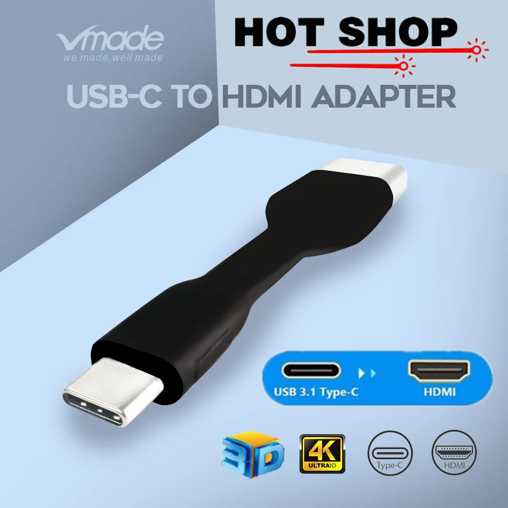 

Vmade USB 3.1 USB C to hdmi adapter converter for men and women MacBook Pro,HUAWEI MateBook,Samsung Galaxy S9,HUAWEI P20,LG G5