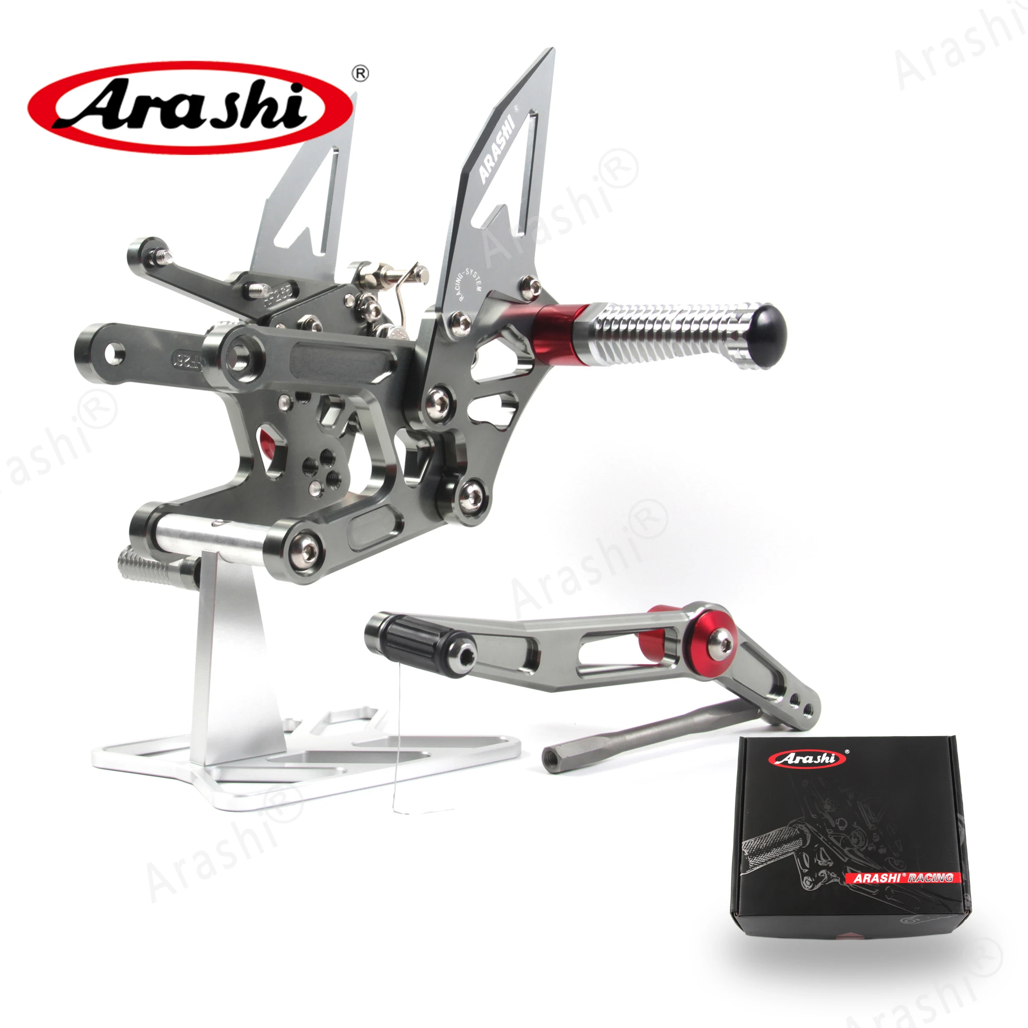 Arashi YZF R6 CNC регулируемая подножка для YAMAHA R6 17 18 Rider Rearset подножки аксессуары для мотоциклов