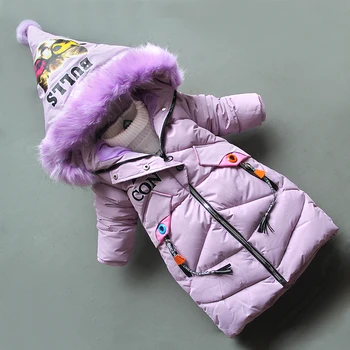 

BibiCola girls winter down parkas kids fashion thick long warm hoodies coats for baby girls children clothing snowwear jackets