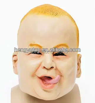

High Quality Received Praise Latex Funny Baby mask for cosplay