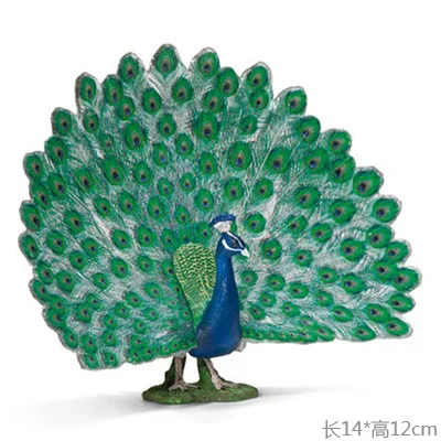 

Original Simulation Animal Figurine Model Toy Peacock Peafowl Birl Figure Doll PVC Collectible Figure Education Toy
