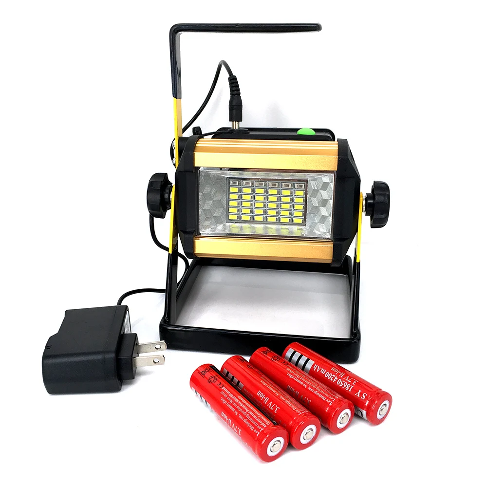 

Refletor LED Outdoor Lighting Refector Flood Light Lamp Floodlight 50W 36LEDs Spotlight Garden Lamp  with 4x 18650 Battery & Cha