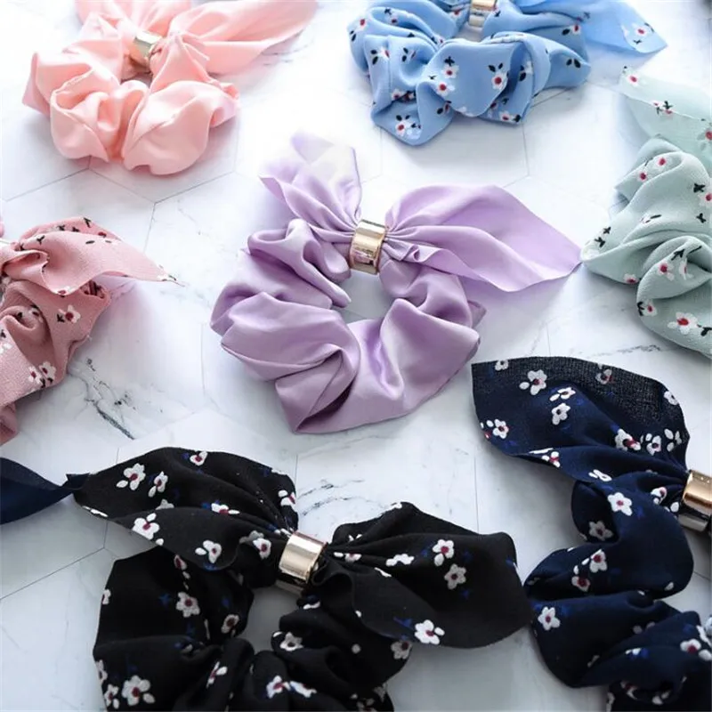 

Simple Style Cute Bow Scrunchies For Women Headbands Hair Ties Stretch Ponytail Hair Rope Bands Hair Ring Girl Hair Accessories