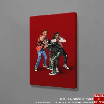 

MIGOS Quavo Takeoff Offset hiphop fashion Wall Art Canvas Decoration poster prints for living room Home bedroom decor Painting