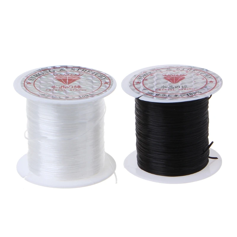 Black/clear Elastic Clear Beading Thread Stretch Polyester String Cord For Jewelry Making