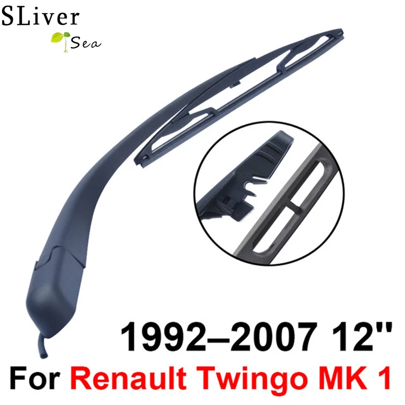 Rear Wiper Blade and Arm For Renault Twingo MK 1 1999 2007 12'' 3 door