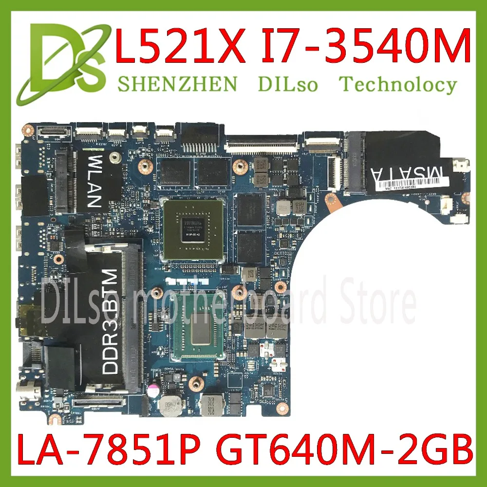 Kefu QBL00 LA-7851P материнская плата для Dell XPS 15 L521X Материнская плата ноутбука I7-3540M DDR3L GT640M 2 ГБ полностью протестированная 100% работа