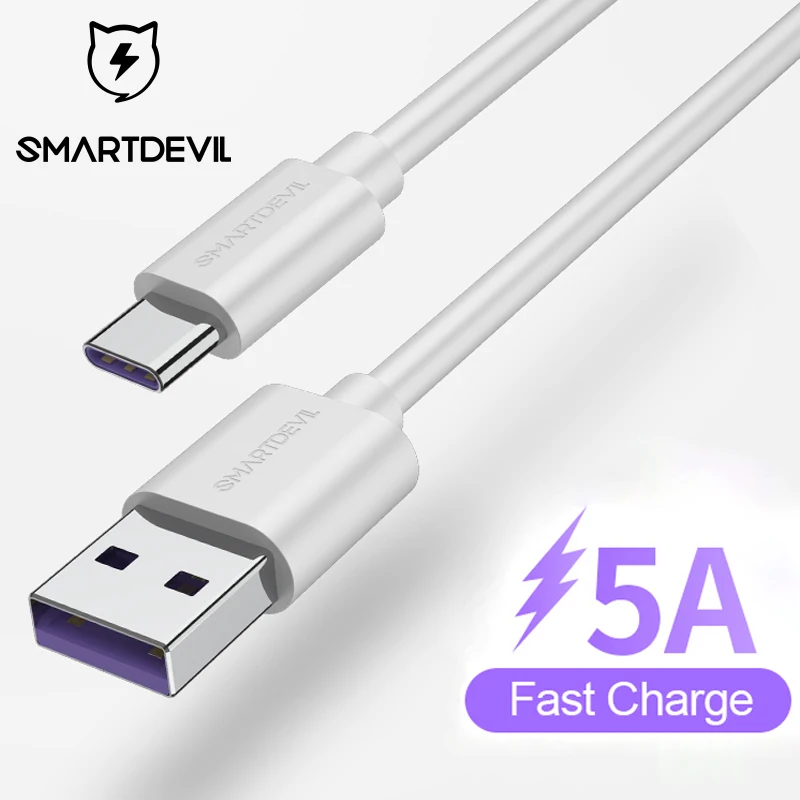 USB кабель SmartDevil Type C для Huawei Mate 9 20 RS P20 Pro Nova 4 3i 3 P9 P10 Plus Сверхбыстрый зарядный usb