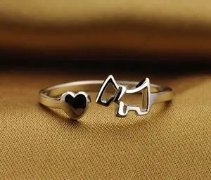 

1PCS New Lady Trendy Ring Finger Opening Adjustable Dog Rings Women Fashion Jewelry