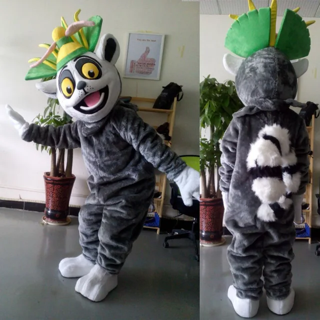 OISK Adult actual picture professional Customize Madagascar King Julien Mort mascot costumes