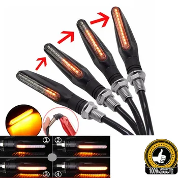 

4pcs Flowing Water 12V LED Light Motorcycle Turn Signal Indicators motorcycle turn signal Indicators Blinkers Universal