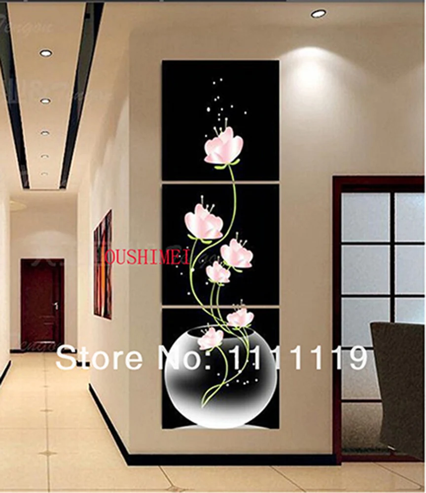

Hand Painted Abstract Modern Flower Paintings Wall Painting Hang Picture on Canvas Decor Group Of Oil Painting New Pictures