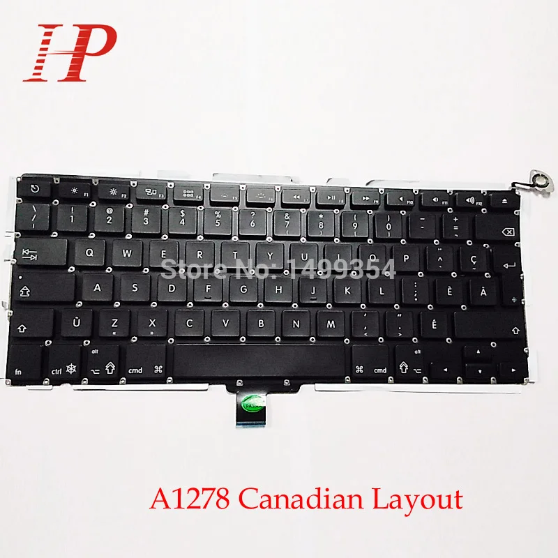 

5PCS Genuine A1278 Canadian Canada Keyboard For Apple Macbook Pro 13'' A1278 Keyboard With Blacklight Canada Standard 2009-2012
