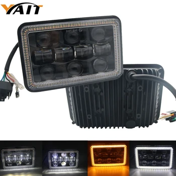 

Yait 2pcs 4"x6" inch LED Headlights DRL H4651 H4652 H4656 H4666 H6545 For Freightliner Kenworth Peterbilt Chevy K5 K10 K20 K30