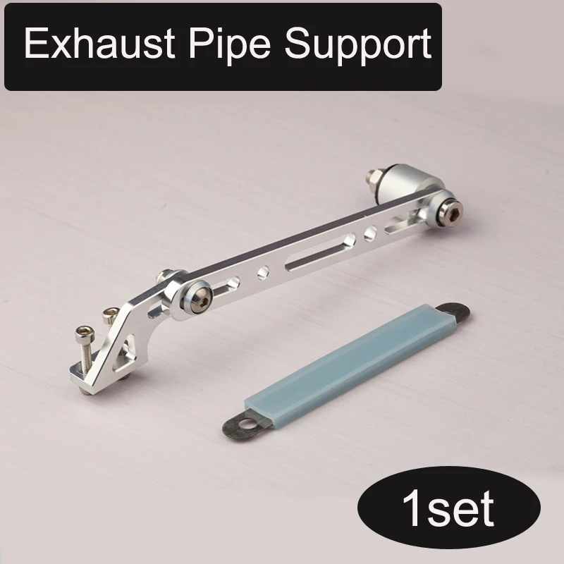 

1set Adjustable Exhaust Pipe Support with Shock Absorber Exhaust Pipe Holder RC Boat Parts for Methonal Gasoline Boat Model
