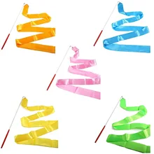 4 м ленты для художественного танца, шелковые ленты для спортзала, растяжки, вращающиеся палочки для танцев, палочки, палочки для художественной гимнастики