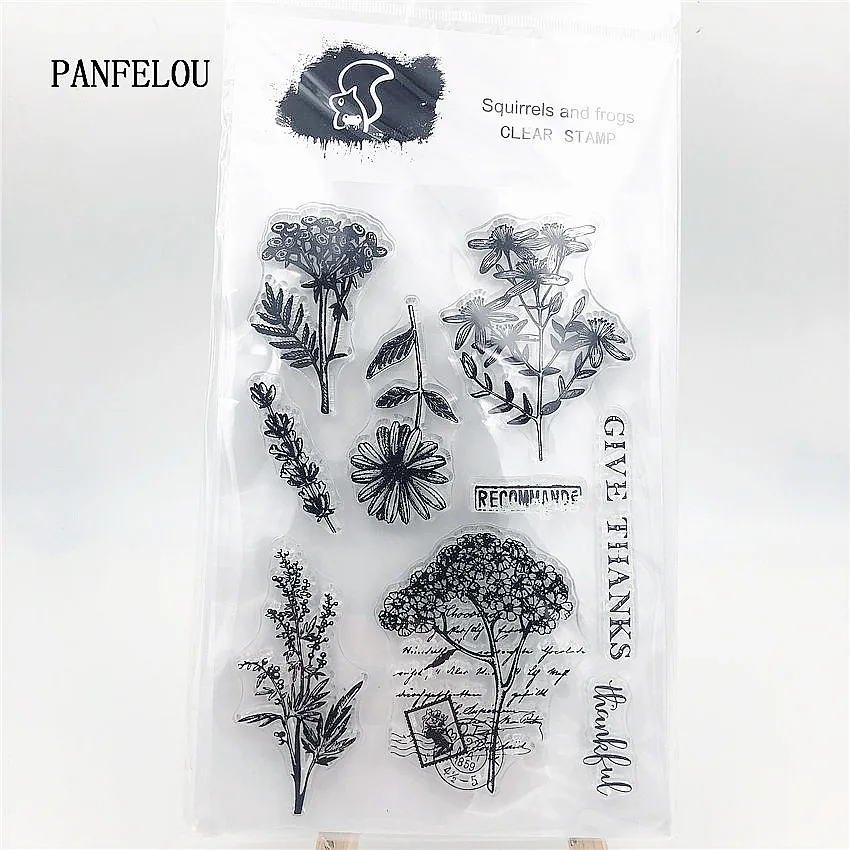 

PANFELOU full bloom flowers Transparent Clear Silicone Stamp/Seal for DIY scrapbooking/photo album Decorative clear stamp sheets