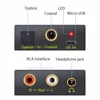 LiNKFOR DAC-Convertidor de Audio Coaxial óptico a RCA analógico, Adaptador convertidor analógico de Jack de 3,5 MM con Cable óptico para amplificador ► Foto 2/6