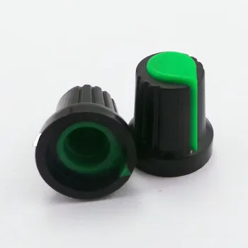 

Free Delivery.Environmentally friendly plastic potentiometer knob high 17 mm diameter 15 mm deep green green head,speaker access