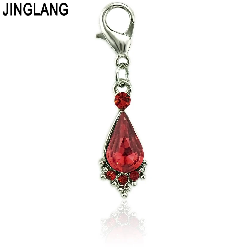 Jinglang Fashion Lobster Clasp Charms Dangle Plastics Crystal