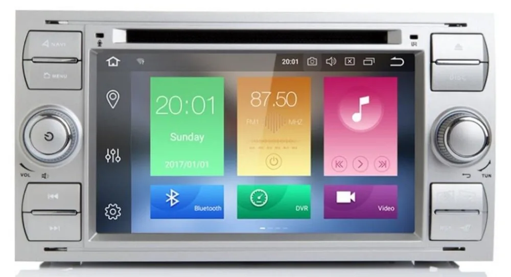 Best Free Shipping Android 8.1 Car DVD Player for Ford Focus Kuga Transit Wifi 3G GPS Bluetooth Radio RDS SD Steering Wheel Control 3