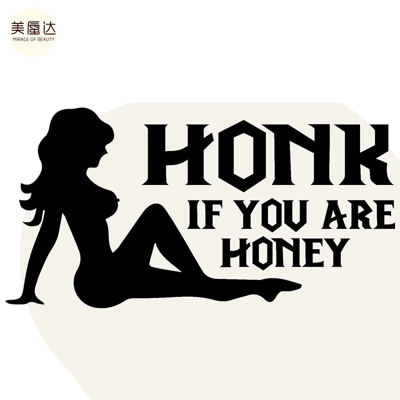 Honk If You Are Honey красивая обнаженная женская сексуальная соблазнительная наклейка