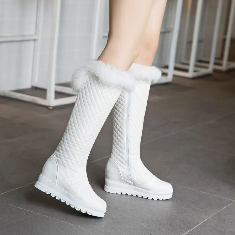 Skup 2020 nowe zimowe buty wodoodporne damskie boczny zamek błyskawiczny ciepłe buty na śnieg kobieta moda damska zakolanówki buty x172