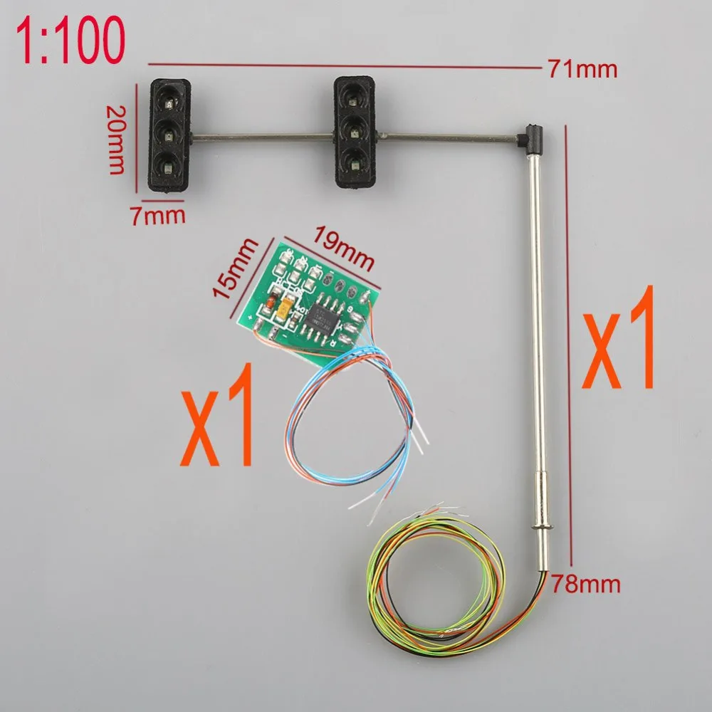 1:100 светодиодный светофор сигнальная модель для зданий поезда 4# HO/OO