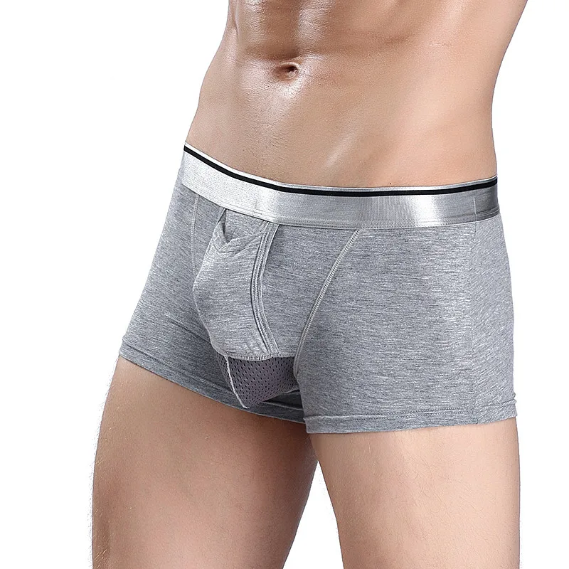 

Men's Underwear boxershort Modal Scrotum Care Capsule Function Youth Health Seoul convex separation Panties L-4XL