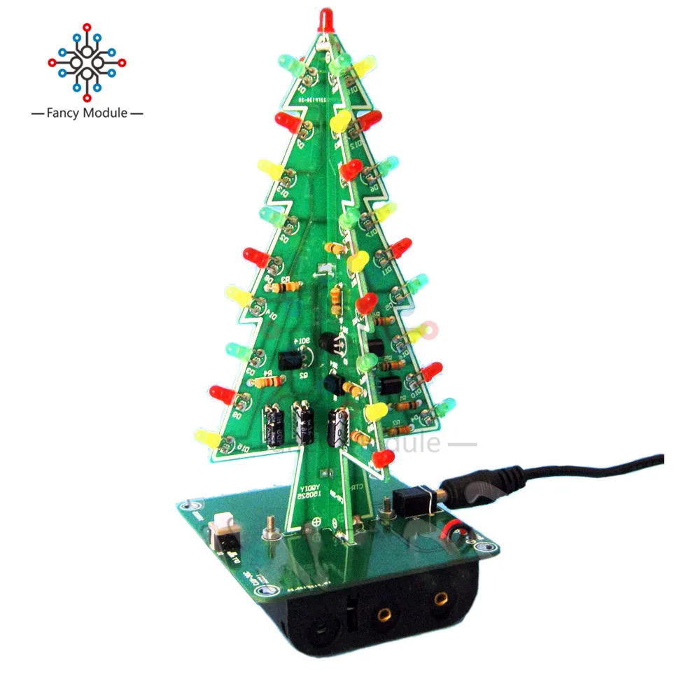 Albero Di Natale 3d.Tridimensionale 3d Albero Di Natale A Led Kit Fai Da Te Rosso Verde Giallo Led Flash Parti Del Circuito Elettronico Fun Suite Di Natale Regalo Parts Electronics Gift Giftskit Diy Aliexpress