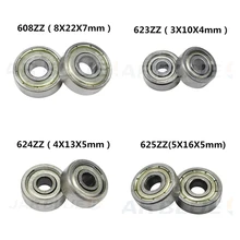 10 шт. ABEC-7 фланцевый шарикоподшипник 608zz 623zz 624zz 625zz 635zz 626zz 688zz 3D принтеры части глубокий паз фланцевый шкив колеса