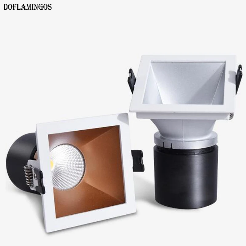 

NEW Polarized Embedded Ceiling Light Square CREE LED Commercial Lighting Hotel Project Lamp Downlight Wall Washer