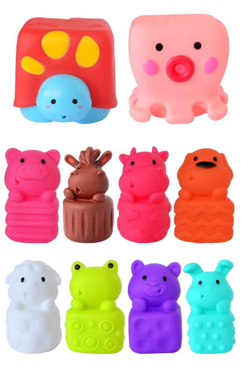 3 стиля Забавный мультфильм животных резиновый спрей для воды Детские Игрушки для ванны Kawaii водяная Ванна резиновые игрушки для ванной для детей