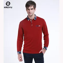 Мужская одежда HAOYU Новое поступление Поло рубашка хлопок мода длинный рукав рубашка Slim Fit Ribbon дизайн поло для мужчины топы Плюс Размер