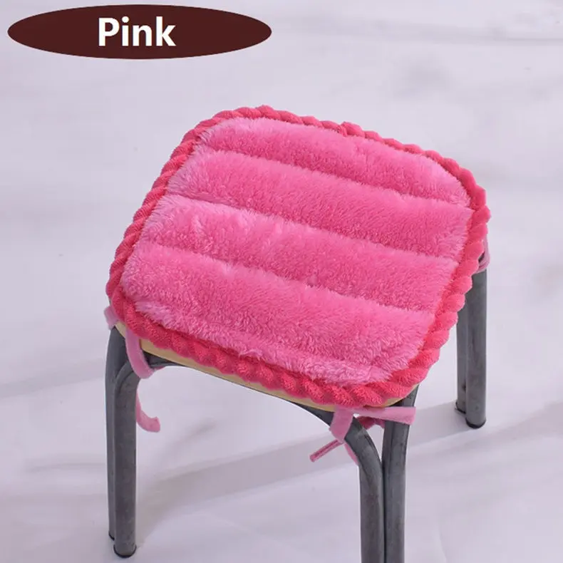 30*30/35*35 CM Small Stool Cushion Winter Plash Kindergarten Seat Cushion Square Plastic Seat Pat  Anti-slip Kid Sitting Cushion