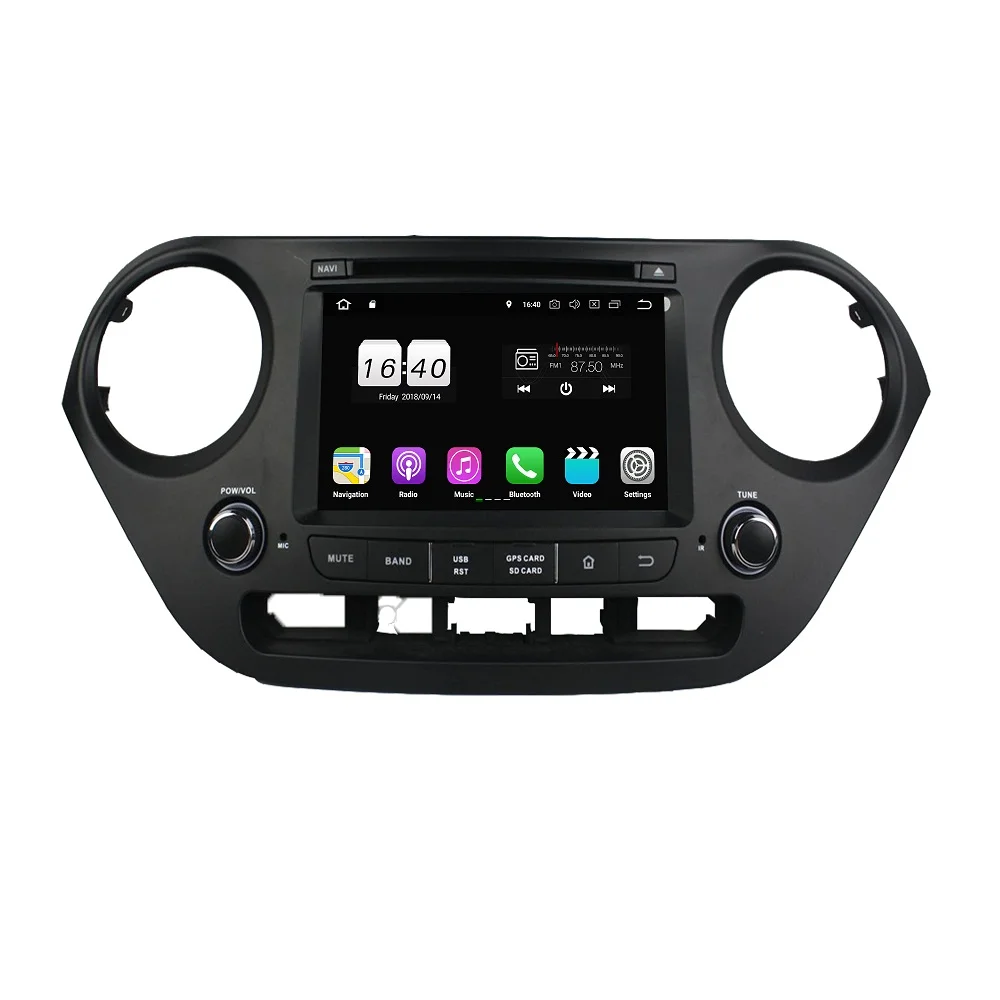 Sale Android 8.1 Quad Core 7" Car Radio DVD GPS Multimedia Head Unit for Hyundai I10 2014 2015 2GB RAM Radio Bluetooth Mirror-link 1