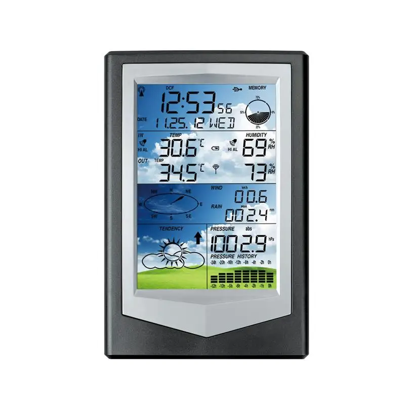 

Weather stations wireless indoor outdoor with rain gauge,color meteorological station with PC software connection