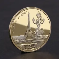 Памятная монета Париж башня здание коллекции искусств подарки BTC Bitcoin сплав