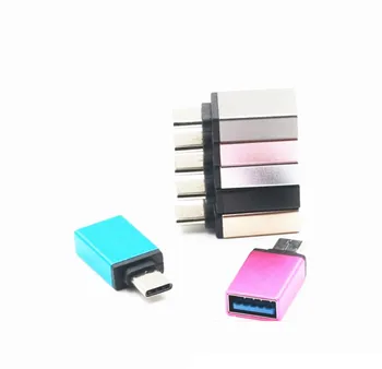 

100pcs USB Cable Metal USB C Adapter USB-C to USB-A Converter Type C OTG Mobile Phone Cables Adapters For Type-C Device